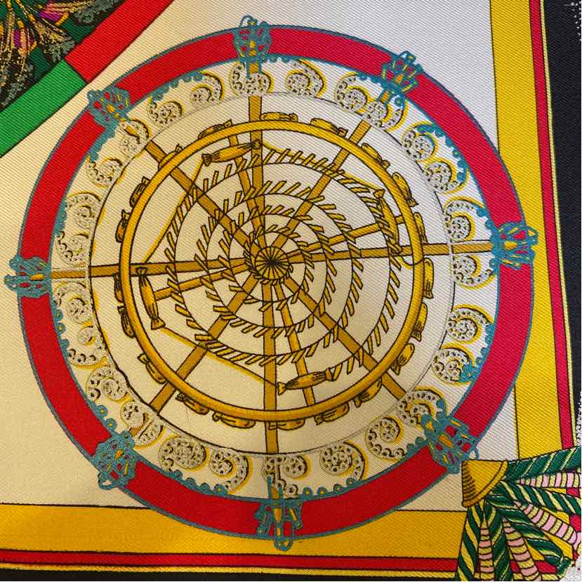 Pre-Owned Hermes Multi Silk Designer Scarf