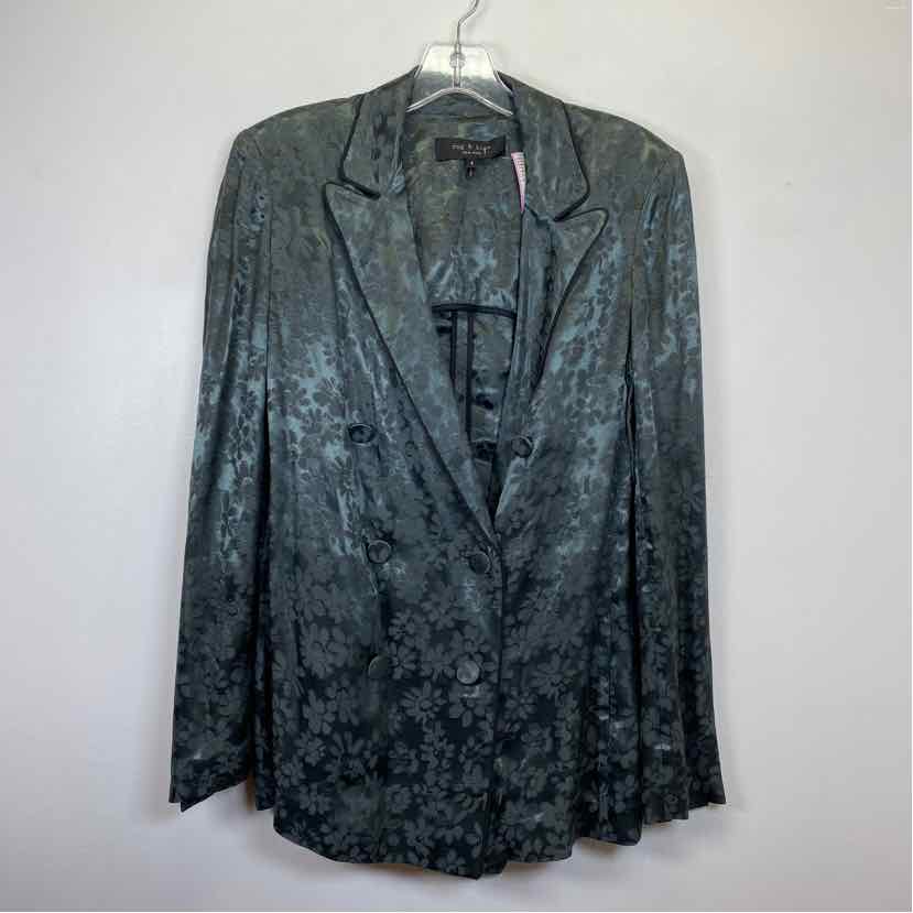 Pre-Owned Size 8/M Rag & Bone Grey Floral Jacket