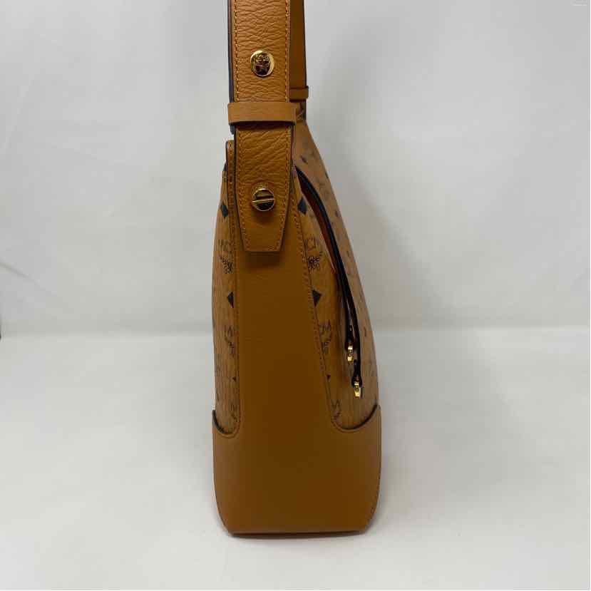 Pre-Owned MCM Cognac Leather Designer Handbag