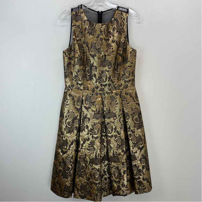 Pre-Owned Size 6/M Eliza J Gold Casual Dress