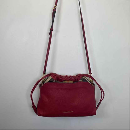 Pre-Owned Burberry Magenta Fabric Designer Handbag