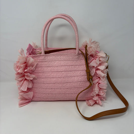 Pre-Owned Shiralea Pink Woven Handbag