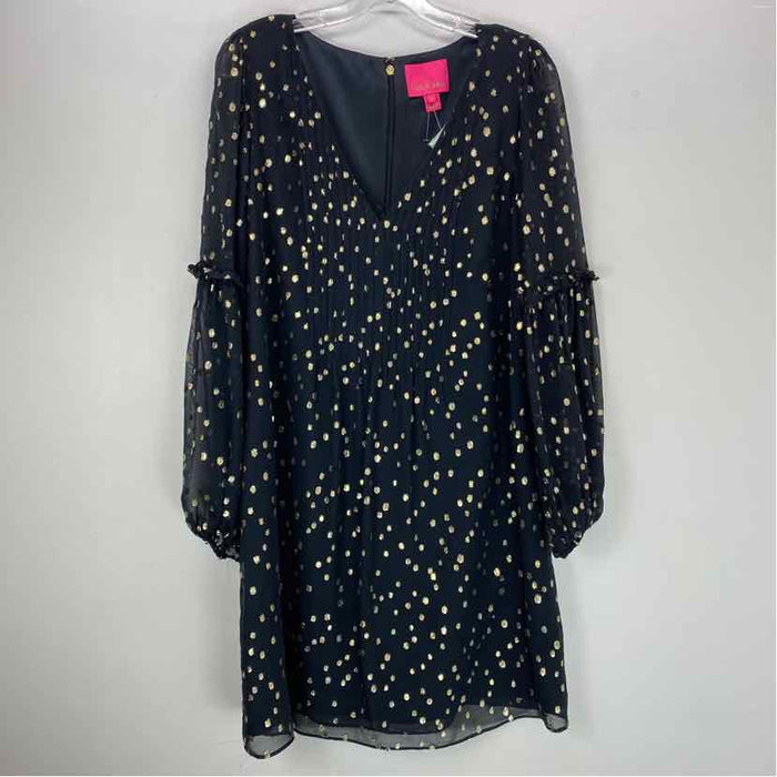 Pre-Owned Size 8/M Lily Pulitzer Black W/ Gold Top