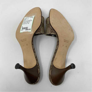 Pre-Owned Gucci Monogram Canvas Shoe Size 8 Designer Shoes