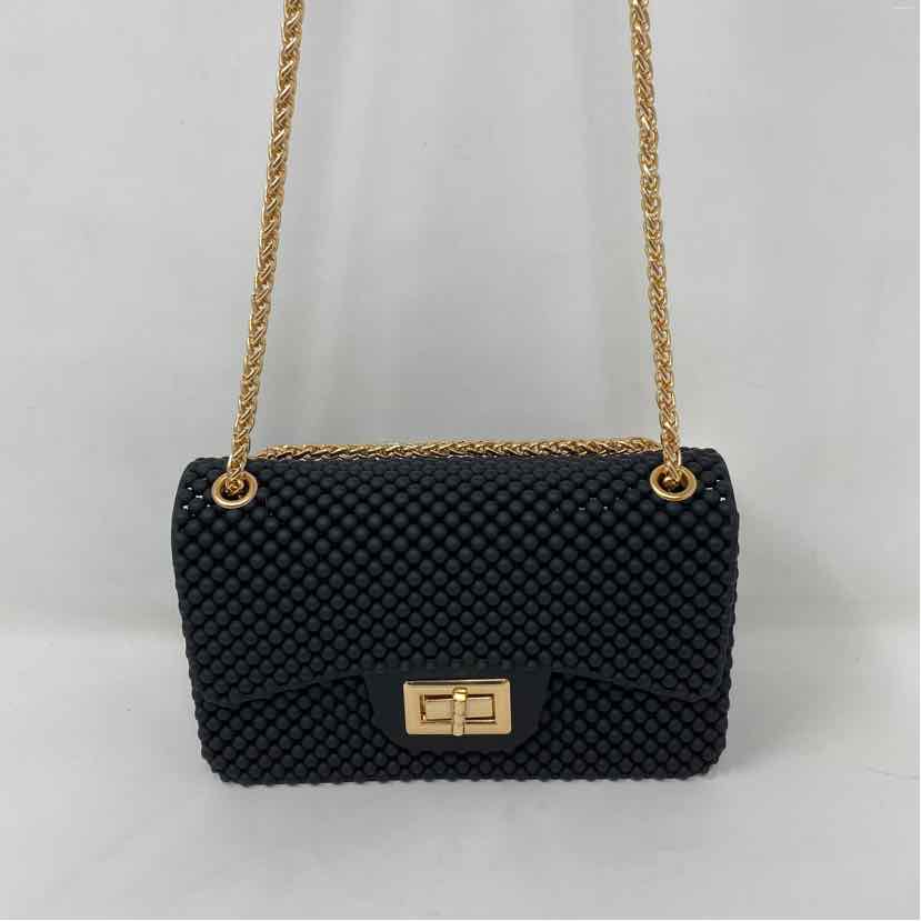 Boutique Black Rubber Handbag