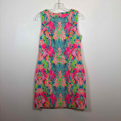 Pre-Owned Size 4/S Lilly Pulitzer Pink Multi Casual Dress