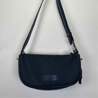 Pre-Owned Gucci Black Nylon Designer Handbag