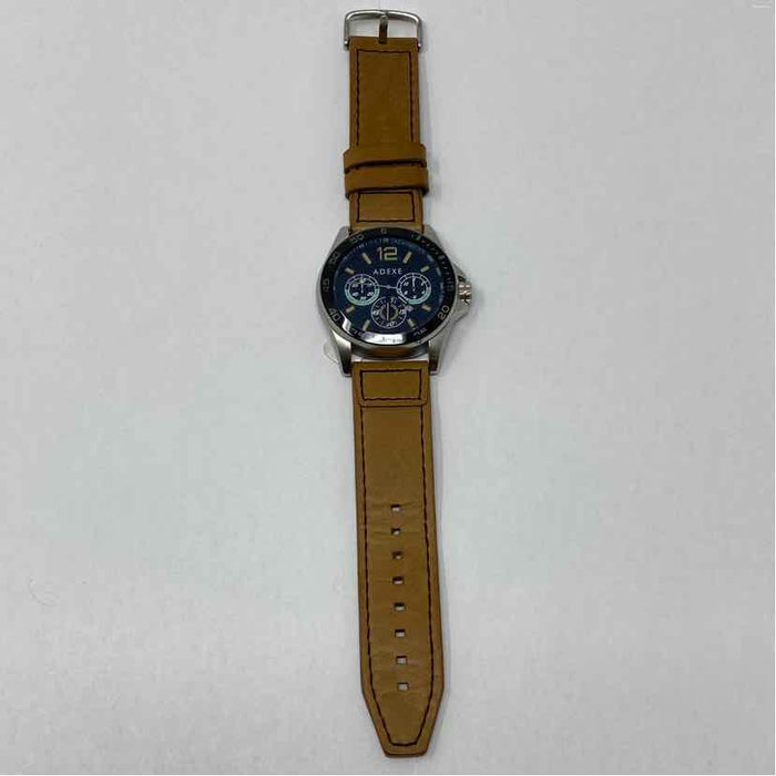 Pre-Owned Adexl Tan Leather Watch