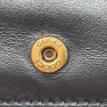 Pre-Owned Gucci Black Leather Designer Wallet
