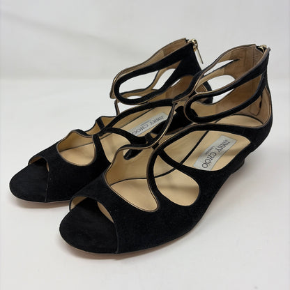 Pre-Owned Jimmy Choo Black Suede Shoe Size 8.5 Designer Shoes