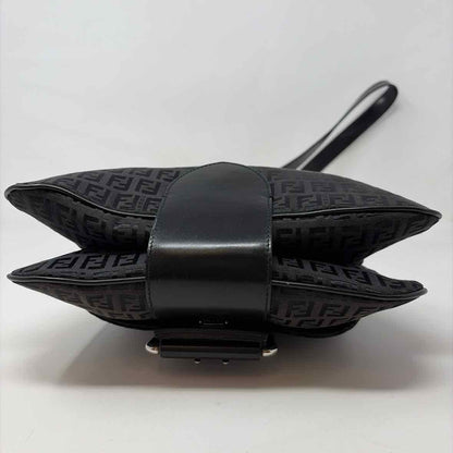 Pre-Owned Fendi Black Canvas Designer Handbag