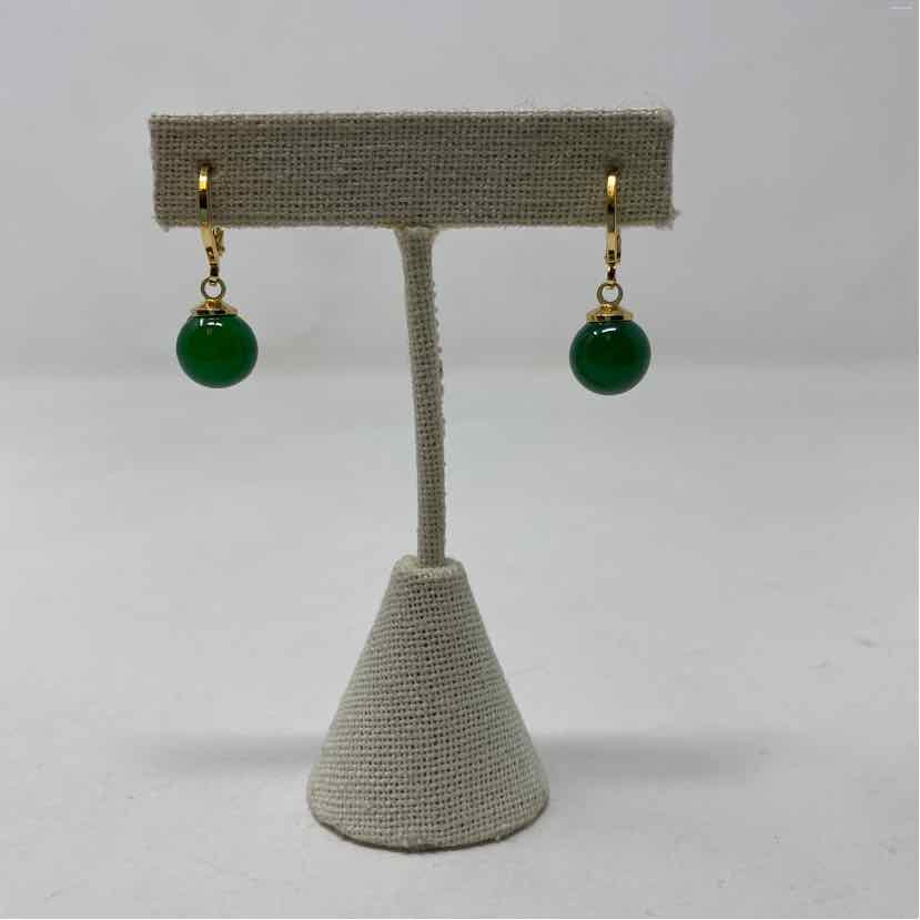 Green Metal Earrings