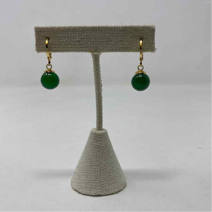 Green Metal Earrings
