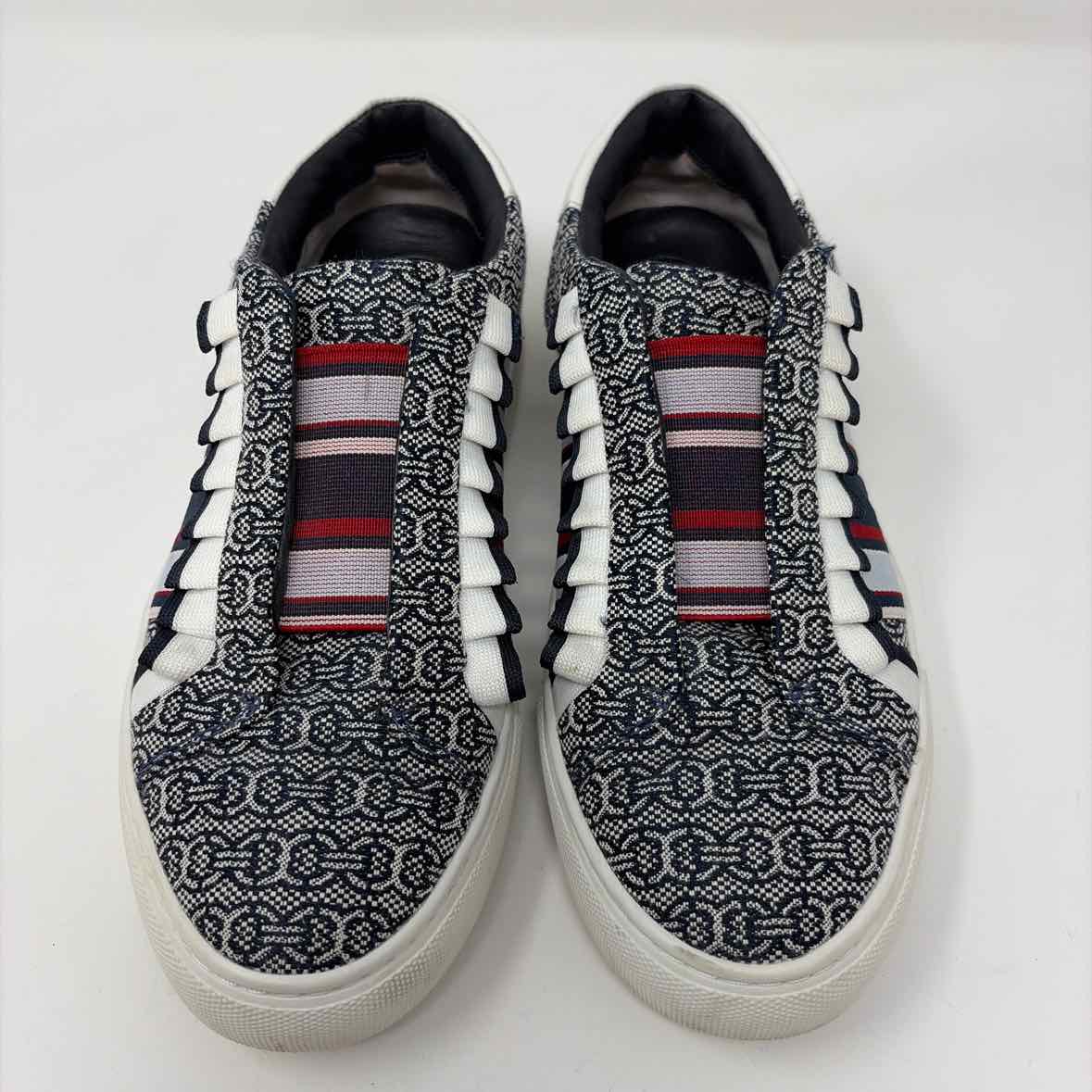Pre-Owned Shoe Size 7 Tory Sport Navy Print Sneaker