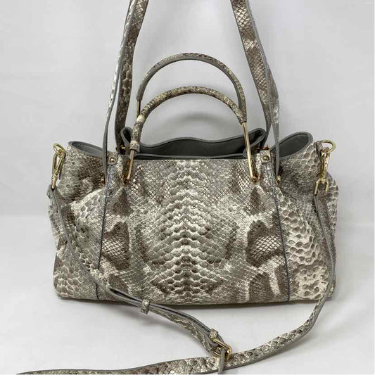 Pre-Owned Sandra Roberto Snake Print Leather Handbag