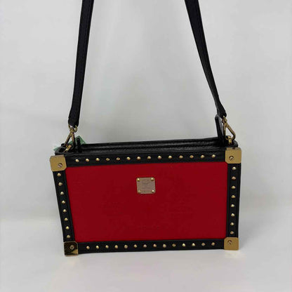 Pre-Owned MCM Red/Black Canvas Designer Handbag