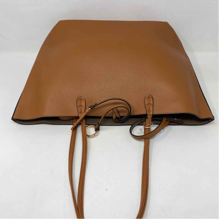 Boutique Cognac/Taupe faux leather Handbag