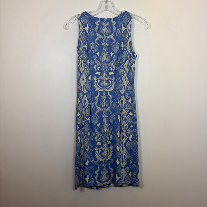 Pre-Owned Size XS J. Mclaughlin Blue/White Casual Dress