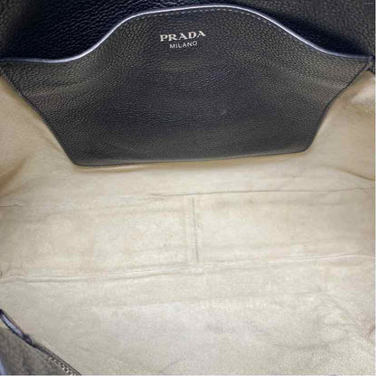 Pre-Owned Prada Black Leather Designer Handbag