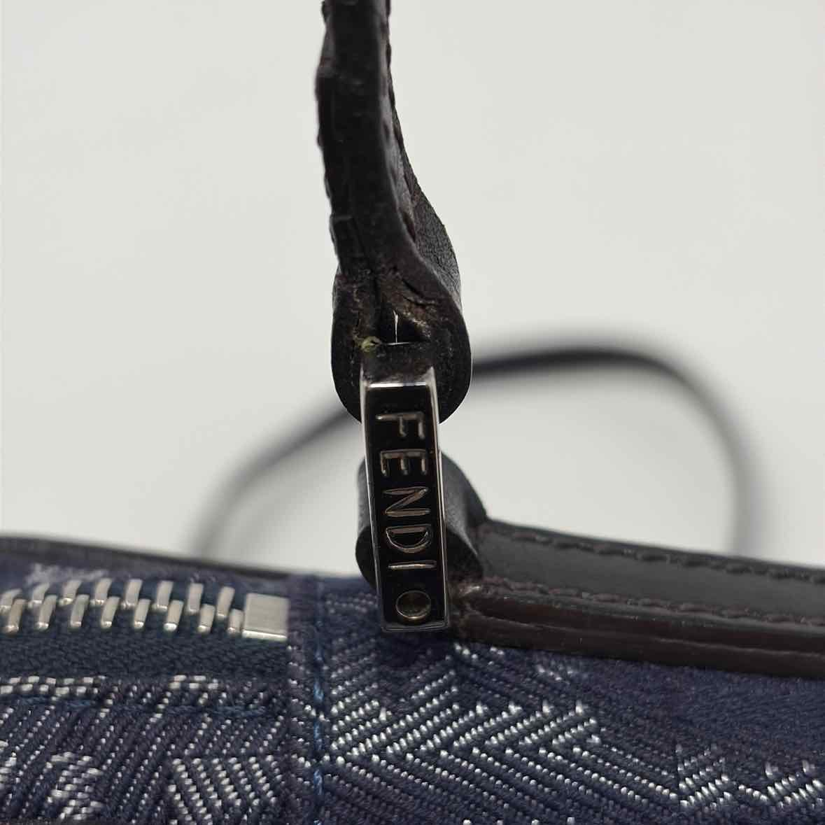 Pre-Owned Fendi Denim Canvas Designer Handbag