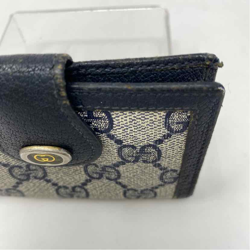 Pre-Owned Gucci Navy Canvas Designer Wallet