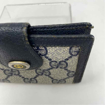 Pre-Owned Gucci Navy Canvas Designer Wallet