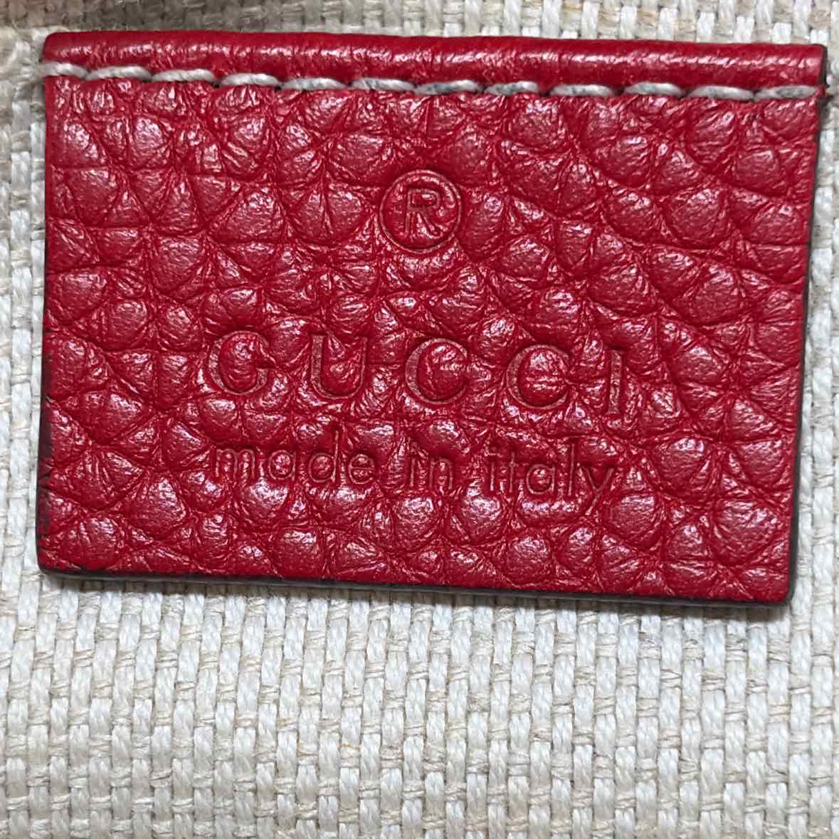 Pre-Owned Gucci Red Leather Designer Handbag