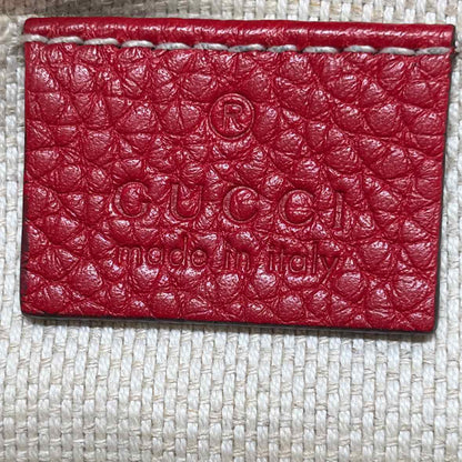 Pre-Owned Gucci Red Leather Designer Handbag