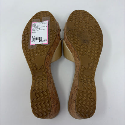 Pre-Owned Jimmy Choo Tan Patent Shoe Size 8.5 Designer Shoes