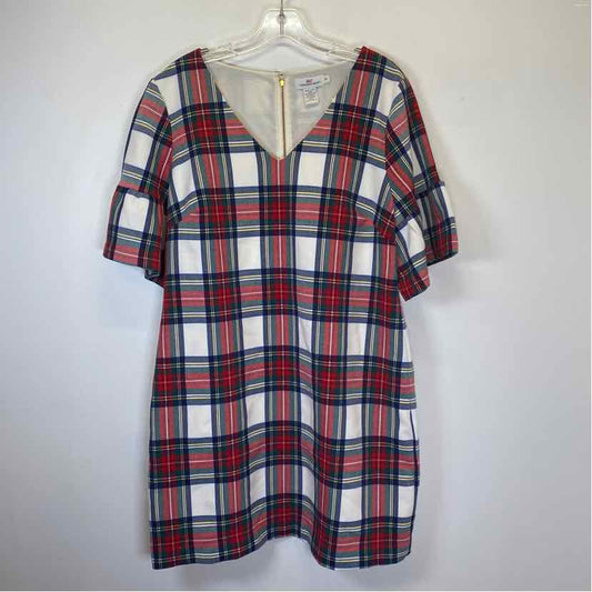 Pre-Owned Size 14/L Vineyard Vines Plaid Casual Dress