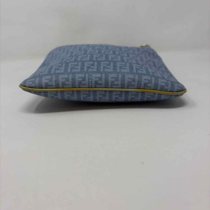 Pre-Owned Fendi Blue Canvas Designer Handbag