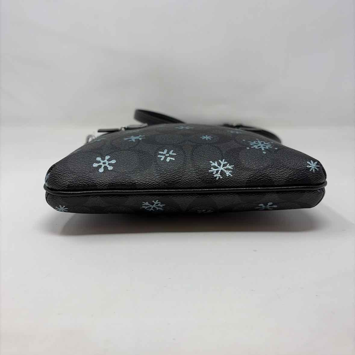 Pre-Owned Coach Black Print Coated Canvas Handbag
