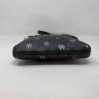 Pre-Owned Coach Black Print Coated Canvas Handbag