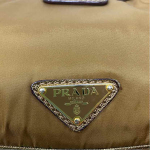 Pre-Owned Prada Gold Fabric Designer Handbag