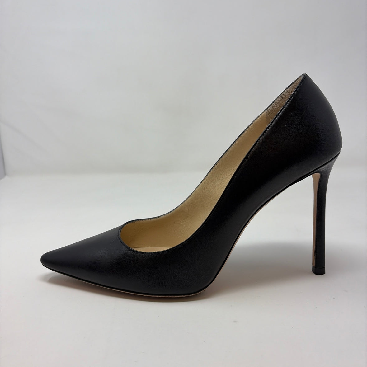 Jimmy Choo Black Leather Shoe Size 8 Designer Shoes