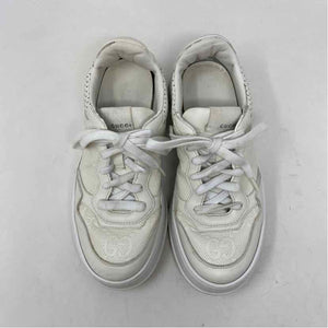 Pre-Owned Gucci White Leather Shoe Size 7.5 Designer Shoes