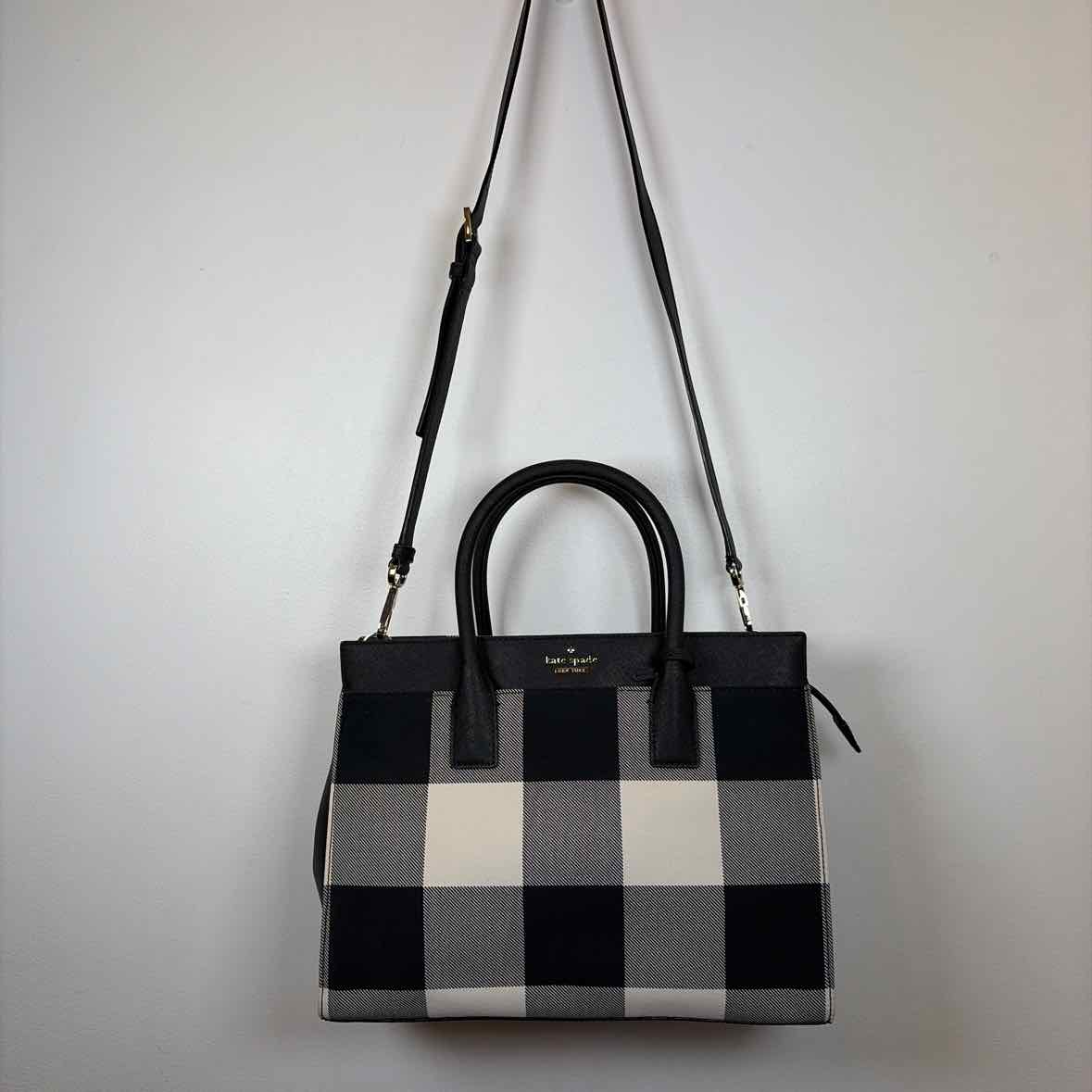 Pre-Owned Kate Spade Black/White Leather Handbag