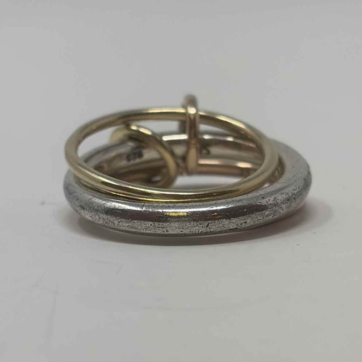 Pre-Owned Spinielli Kilcollin Silver/Gold Sterling Designer Jewelry