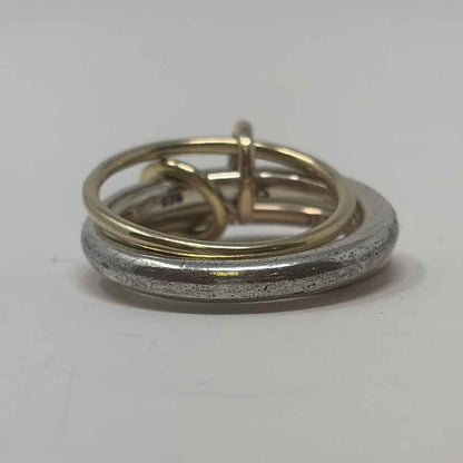 Pre-Owned Spinielli Kilcollin Silver/Gold Sterling Designer Jewelry