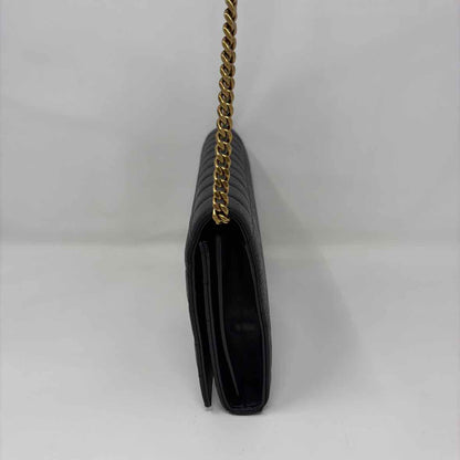 Pre-Owned Saint Laurent Black Leather Designer Handbag