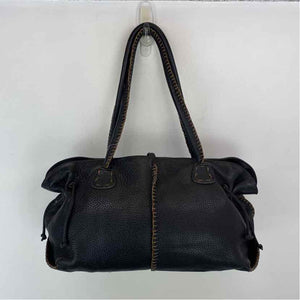 Pre-Owned Carlos Falchi Black Leather Handbag