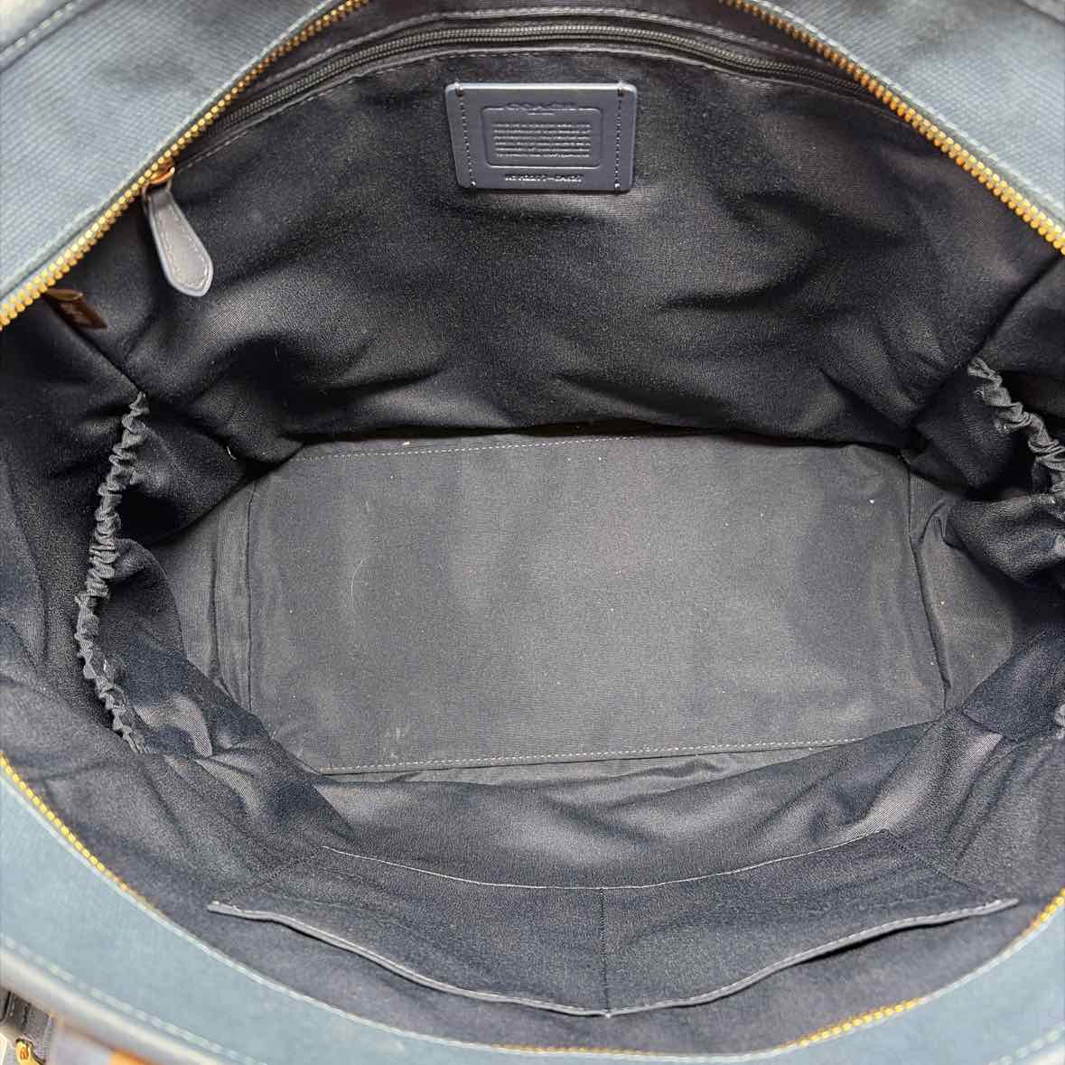 Pre-Owned Coach Teal Fabric Handbag
