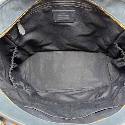 Pre-Owned Coach Teal Fabric Handbag