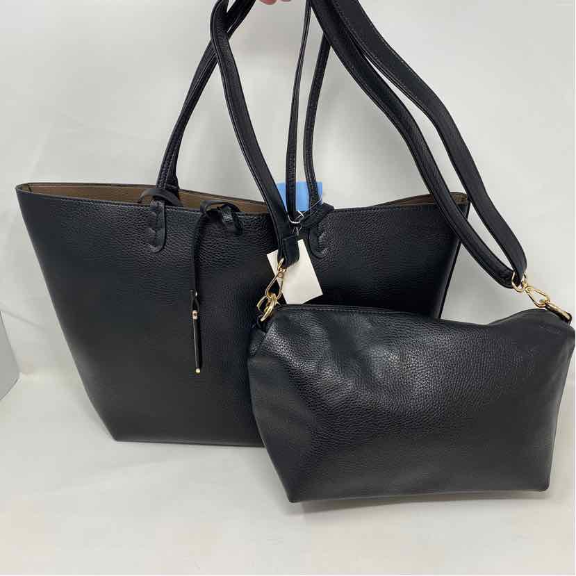 Boutique Black/Taupe faux leather Handbag