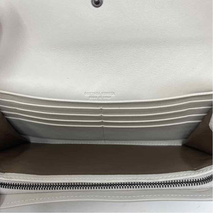 Pre-Owned Bottega Veneta Black/White Leather Designer Wallet