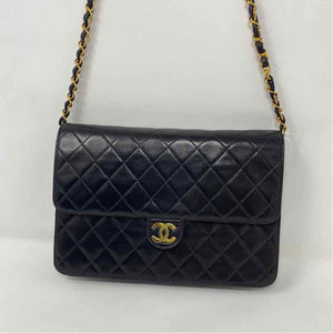 Pre-Owned Chanel Black Leather Designer Handbag