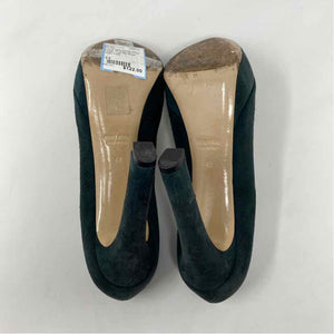 Pre-Owned Miu Miu Forest Green Suede Shoe Size 11 Designer Shoes