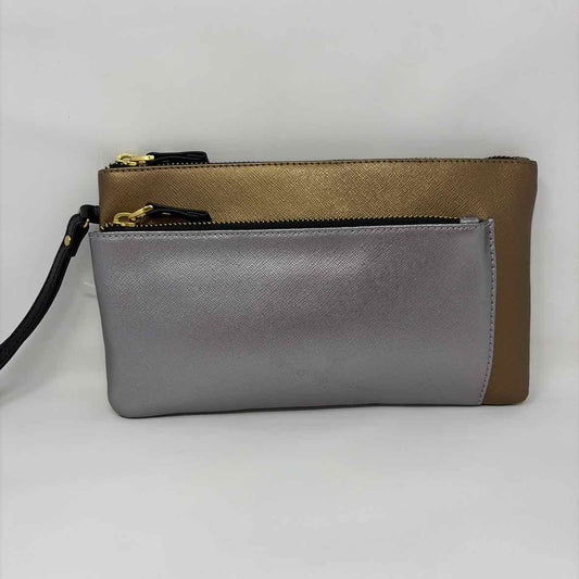 Pre-Owned Neiman Marcus Gold/Silver Coated Canvas Handbag