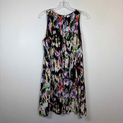 Pre-Owned Size 8/M Dalia Black Multi Casual Dress