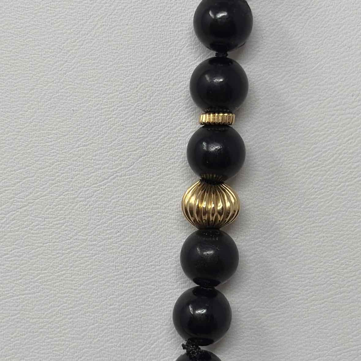 Pre-Owned Boutique Black/Gold Beaded Necklace